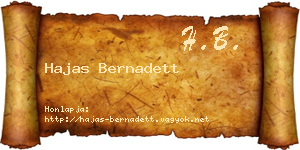 Hajas Bernadett névjegykártya
